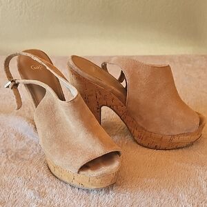 GAP Beige Suede Women's Platform Heels